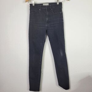 Everlane black high rise skinny jeans